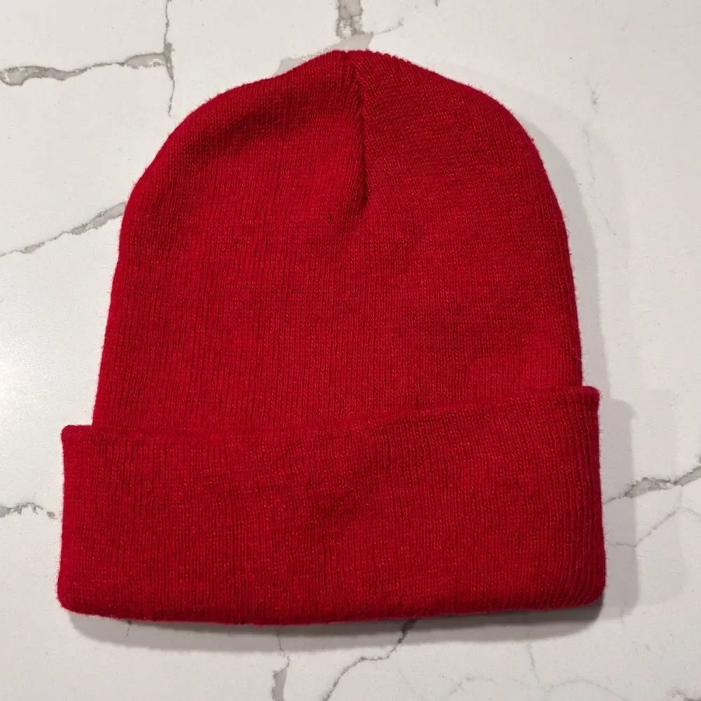Men's Women's Pair Unisex Soft Knit Winter Acrylic Beanie Hat Cap OS Green Red